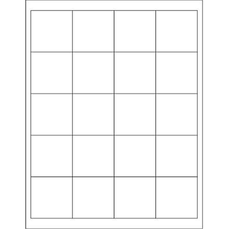 Officespace 2 x 2 in. Weather-Resistant Laser Labels, 2000PK OF2820044